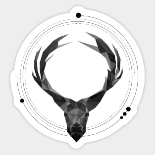 Black & white Deer Sticker